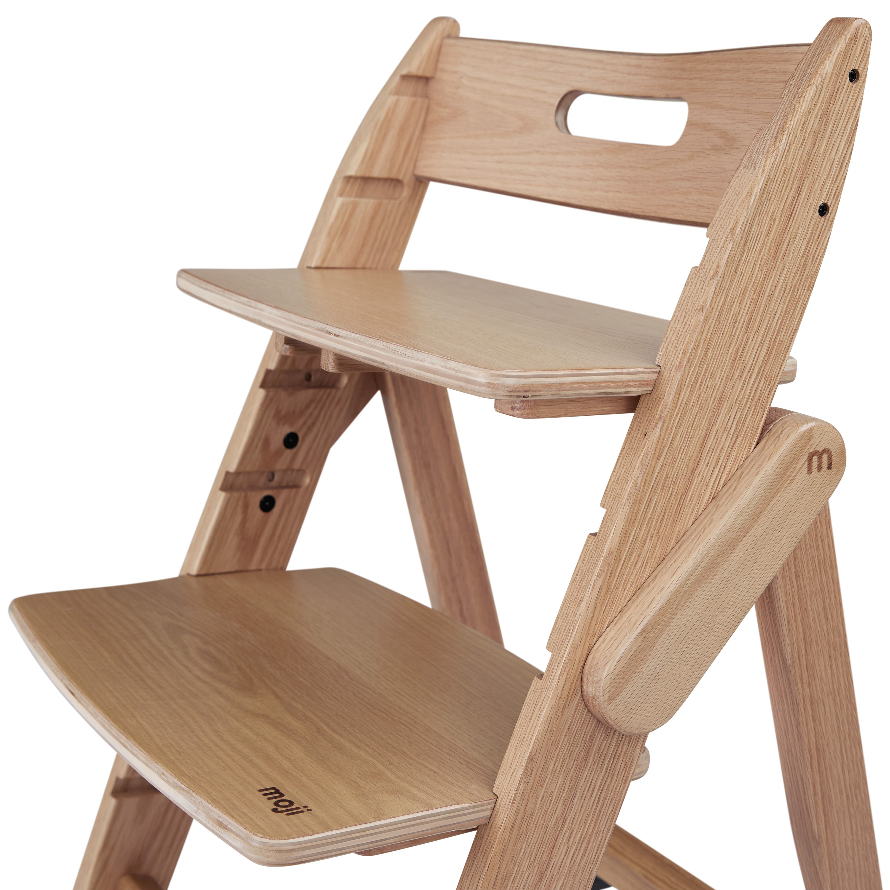 Klappbarer Kinderhochstuhl aus Holz im Design oak