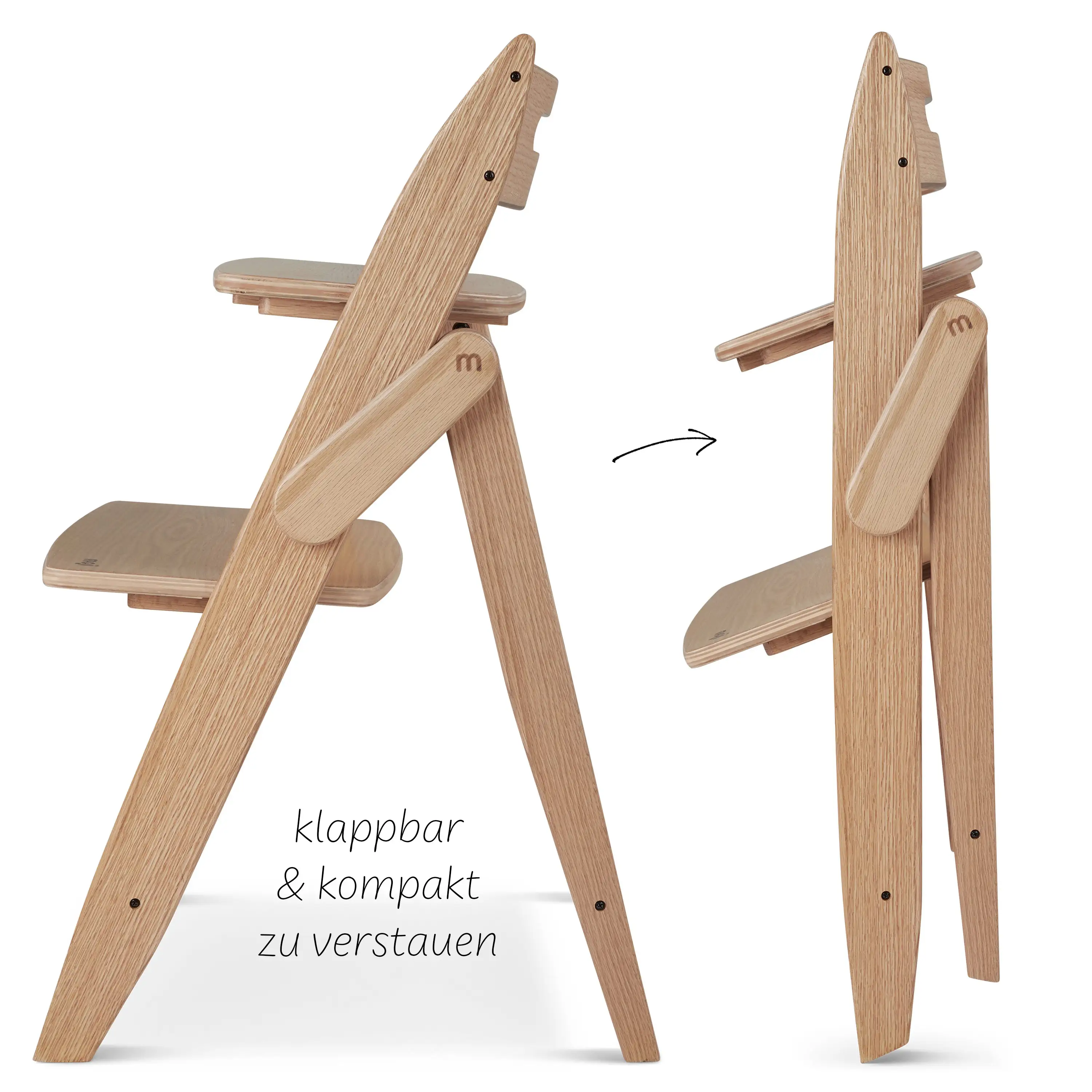 Klappbarer Hochstuhl Yippy Trunk - Oak