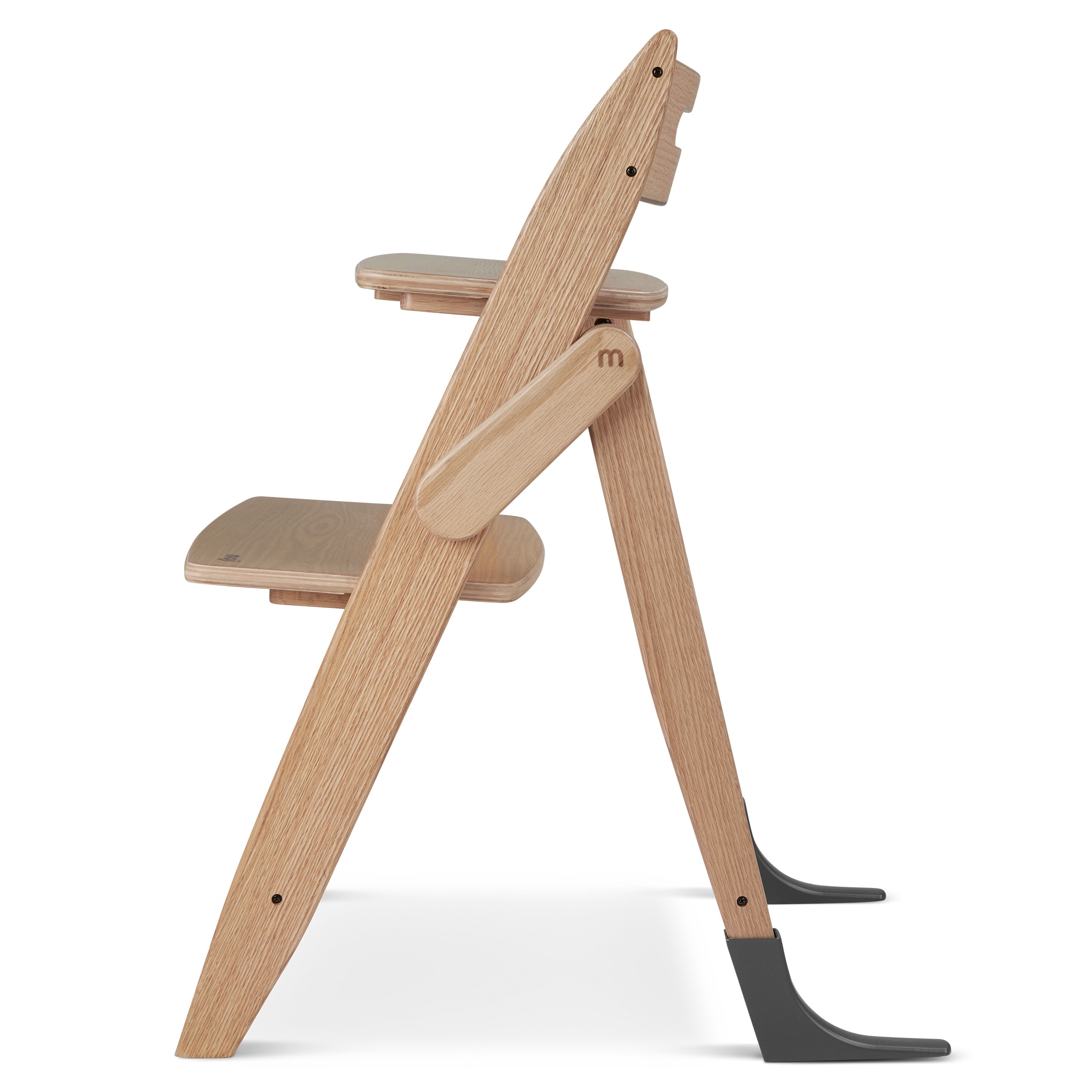 Klappbarer Kinderhochstuhl aus Holz im Design oak