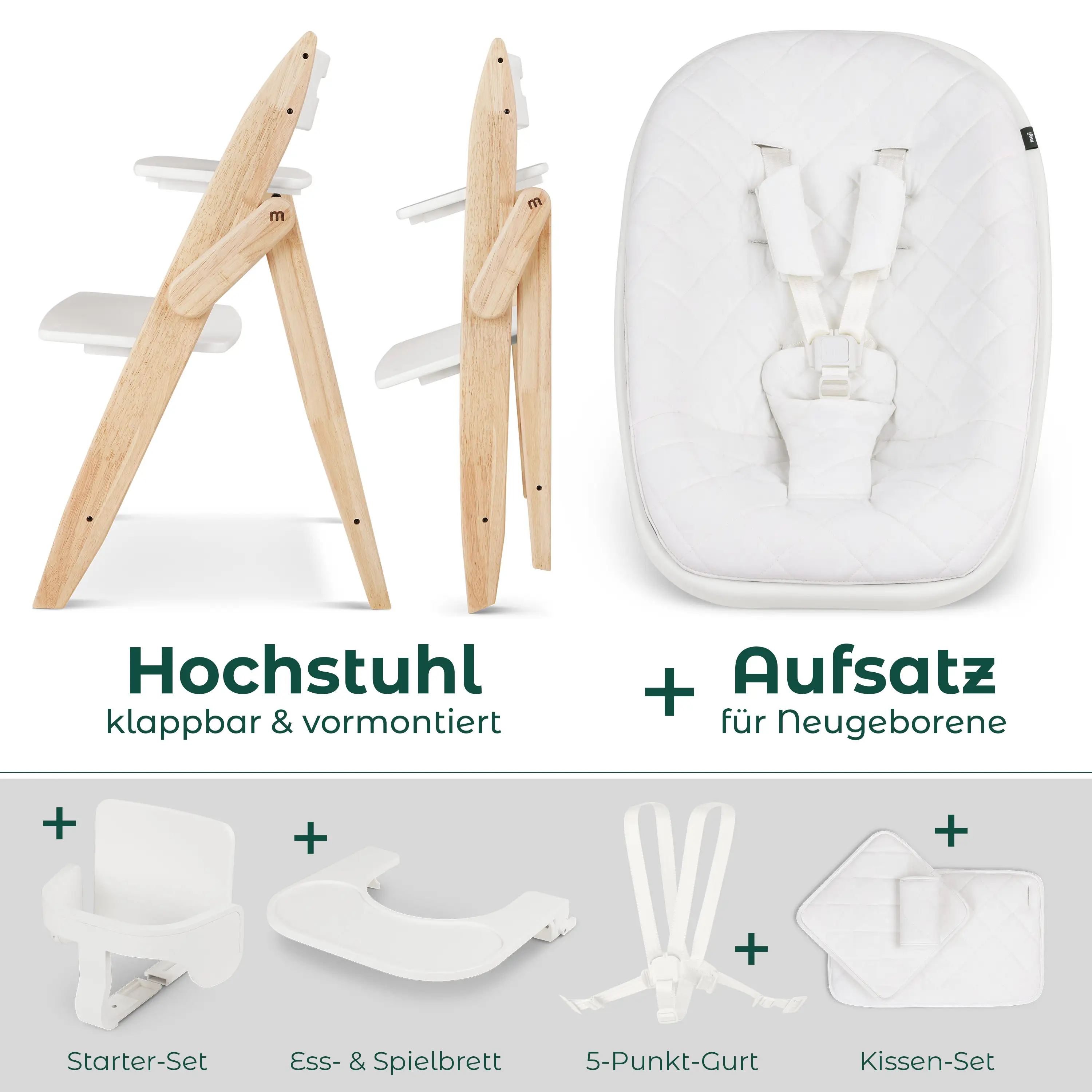 Hochstuhl Yippy All in One Set Tune - Cotton White